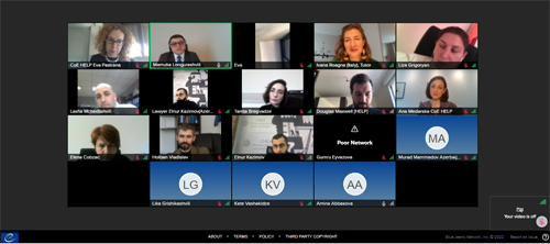 “Keçid Dövrü Ədalət Mühakiməsi Və İnsan Hüquqları” Mövzusunda  HELP Kursunun Onlayn Formada Regional Açılış Tədbiri Keçirilib